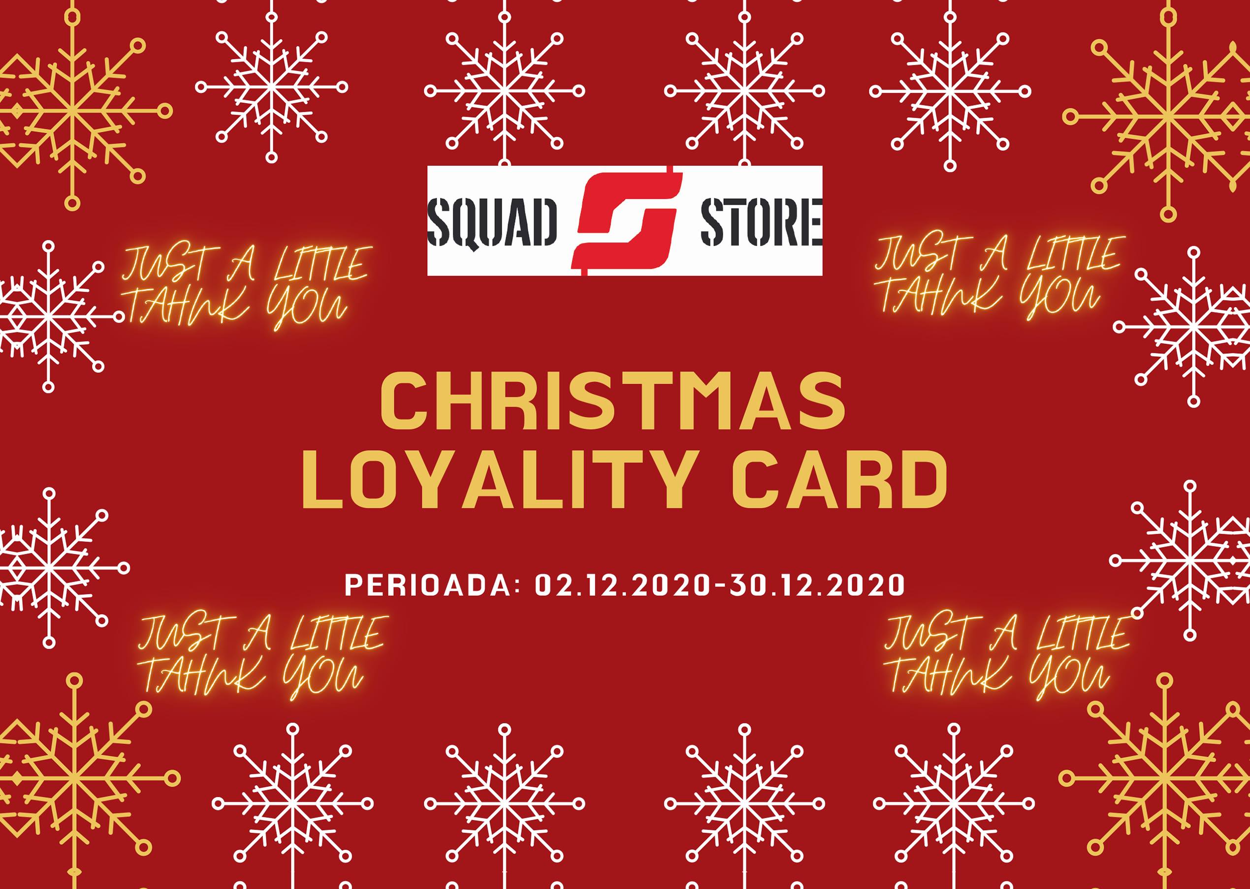 chirstmas loyality cards squad store shooting range