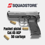 Pachet pistol HK .45 ACP/ 50 cartuse/persoana Cod 97