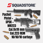 Pachet Pistol+HK SP5K+HK MR223 calibru 9x19/9x19/223 REM + 10/10/10 cartuse/persoana Cod 104