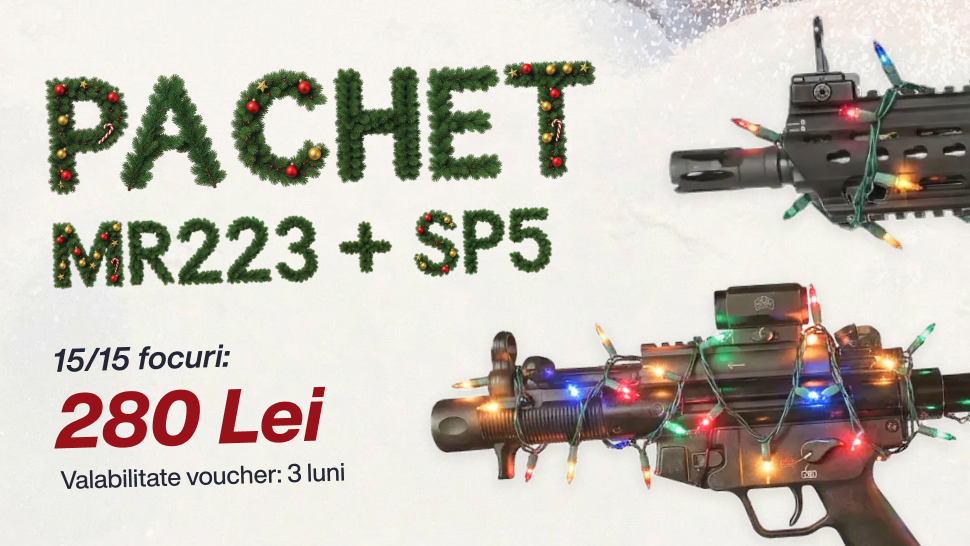 MR+SP5_1 Pachet Carabină HK MR223 + SP5K 15/15 cartușe Cod 507 - imagine 1