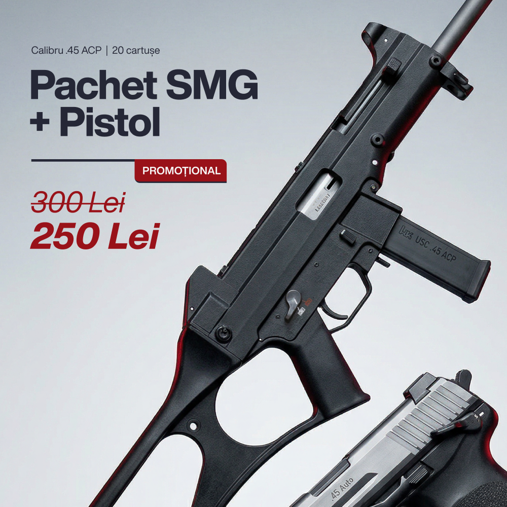 pachet .45 ACP Pachet pistol cal. .45ACP + carabina HK USC.45 ACP / 10 / 10 cartuse Cod 217 - imagine 1
